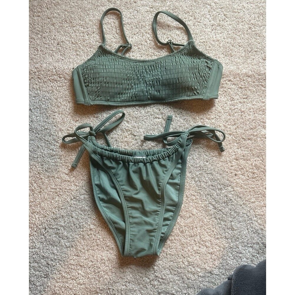 Smocked Bikini Set - Women's Swimwear